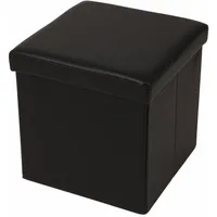 Echtwerk Hocker mit Stauraum Store Cube EW-SW-0410 schwarz Kunstleder, 1 St.