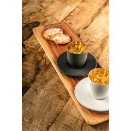 Eisch Espressoglas Cosmo pure white gold/reinweiß - Weiß/Gold