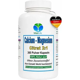 VitalLife Calcium Magnesium Citrat Komplex Kapseln 360 St.