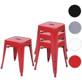 MCW Hocker A73 Metall 39 x 46 x 39 cm Rot