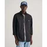 GANT Langarmhemd Regular Fit Schwarz XXL