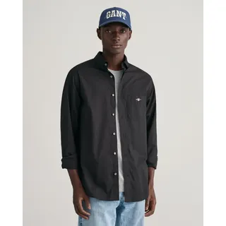 GANT Regular Fit Popeline Hemd - schwarz XXL