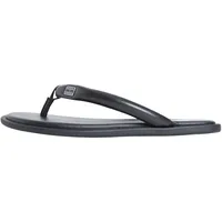 Tommy Jeans Damen Flip Flops Soft Padded aus Leder, Schwarz (Black), 38