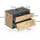 Vicco Waschbeckenunterschrank Edelin 2 Schubladen 80 x 50 x 45 cm Anthrazit/Artisan