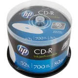 HP CD-R 80min/700MB, 52x, 50er Spindel Bedruckbar