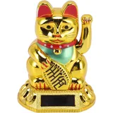 Asixxsix Glückskatze, Solarbetriebene Glückskatze, 7,9 cm, Reichtum, Maneki Neko, Feng Shui, Winkekatze, Dekoration für Häuser, Restaurants, Hotels, für Kollegen, Freunde,