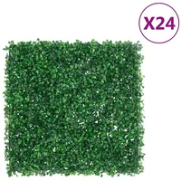 vidaXL Kunsthecken 24 Stk. Grün 50x50 cm