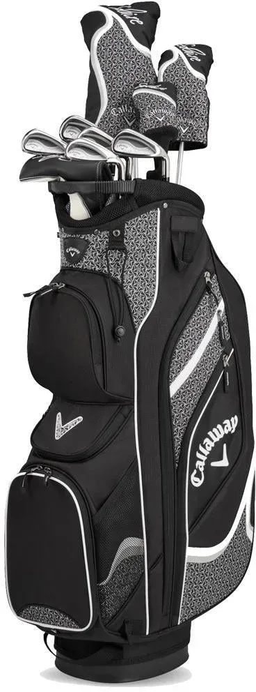Callaway Solaire Damen 10PC Komplettset - RH / Graphit ladies / Driver, Holz 5, Hybrid 6, Eisen 7+8+9+PW+SW, Putter, Cartbag hellblau