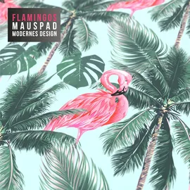 CSL Gaming Mauspad, XXL, 900 x 400 x 3 mm, Schreibtischunterlage, extralarge, waschbar, Flamingos