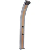 Aluminium Solardusche Grau Cm 27,2x14,7x224 Sined Doccia Ella Grigia Wood