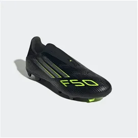adidas F50 League Laceless FG/MG Core Black / Iron Metallic / Lucid Lemon 48