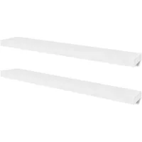 vidaXL Hängeregal 2er Set 20 x 3,8 x 100 cm Weiß