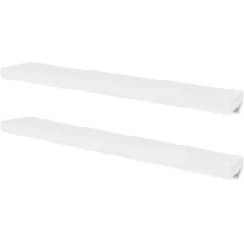 vidaXL Hängeregal 2er Set 20 x 3,8 x 100 cm Weiß
