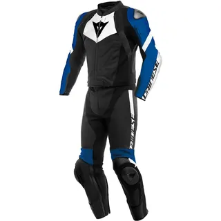 Dainese Avro 4 2 Teiler Lederkombi schwarz/weiss/blau 54