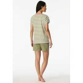 SCHIESSER Shorty Pyjama-Shirt Weiß 4XL