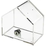 HMF Spendenbox 13,8 x 12,5 x 9 cm 13-tlg. transparent weiß