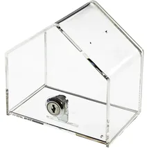 HMF Spendenbox 13,8 x 12,5 x 9 cm 13-tlg. transparent weiß