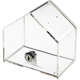 HMF Spendenbox 13,8 x 12,5 x 9 cm 13-tlg. transparent weiß