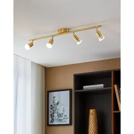 EGLO Spot Buzz-LED 4-flammig 68,5 x 6,5 cm messing