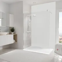 Schulte Duschrückwand DecoDesign Dekor 150 x 255 cm Stein weiß