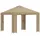 vidaXL Pavillon 3 x 3 m inkl. 4 Seitenteile Beige/Weiß
