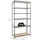 Proregal Schwerlastregal Metall 250x120x30 cm Anthrazit 6 Fachböden
