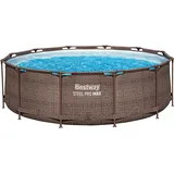 BESTWAY Steel Pro Max Frame Pool Set 366 x 100 cm rattanoptik