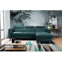 99rooms Mirra Ecksofa Rechts Strukturstoff Dunkeltürkis
