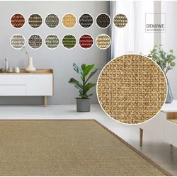 Sisalteppich DEKOWE "Mara S2 mit Bordüre", braun (haselnuss), B:67cm H:5mm L:133cm, Sisal, Teppiche, Flachgewebe, Material: 100% Sisal, Wohnzimmer, Kundenliebling