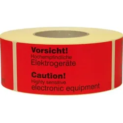 Hinweis Etiketten "Senitive electronic"