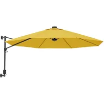 vidaXL Wand-Sonnenschirm Ø 290 cm Gelb