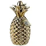 Relaxdays 2 x Spardose Ananas, Gold