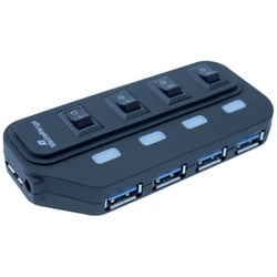 USB-Hub 3.0 1:4 weiß/sw