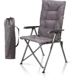 BigDean Campingstuhl Bequemer Grau