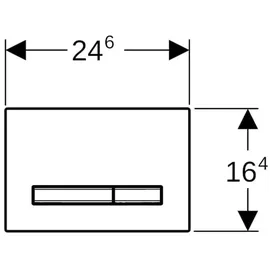 Geberit Sigma50 Betätigungsplatte verchromt/weiß