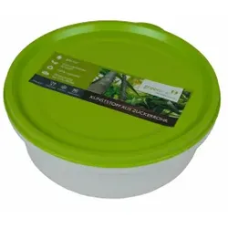 Gies greenline Frischhaltedose, rund, Aufbewahrungsdose geeignet für Wurst, Käse oder gekochte Speisen, Maße: Ø 23,0 x 9,0 cm, 2,5 Liter