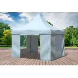 Faltpavillon Faltzelt Pavillon 3x3m Grau Gartenzelt Klappzelt Wasserdicht