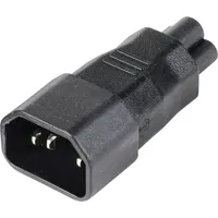TRU Components Netz-Adapter Kaltgeräte-Stecker C14 - Kleeblatt-Buchse C5 Gesamtpolzahl: