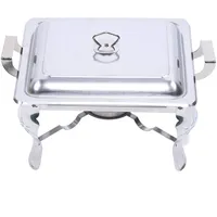 Speisenwärmer,Chafing Dish Buffet Bankett Catering Warmhaltebehälter Edelstahl Speisenwärmer Buffetwärmer Warmhalteplatte Speisewärmer,für Catering Buffet und Party,21x26x26cm,6 L