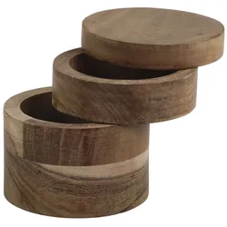 Chic Antique Tours Salz & Pfeffer Gefäß Schwarz, H10,5/D9,5 cm, natur