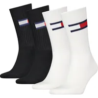 Tommy Hilfiger 4er Pack Socken Schwarz/Weiß 39-42