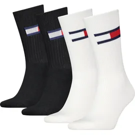 Tommy Hilfiger 4er Pack Socken Schwarz/Weiß 39-42