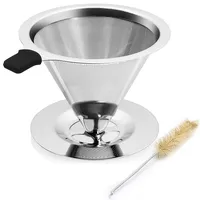 YiiMO Kaffeefilter Edelstahl Wiederverwendbar, Permanent Kaffeefilterhalter Coffee Dripper Filter