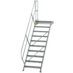 MUNK Aluminium-Treppe Plattform 45° 10 Stufen
