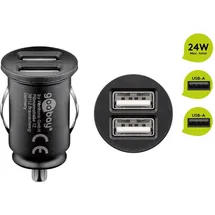 goobay Dual USB-KFZ-Ladegerät 71897 12-24 V 4,8 A Schwarz