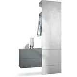 Vladon Wandgarderobe Carlton 105 x 193 x 35 cm Anthrazit matt/Beton Oxid Optik