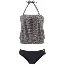 JETTE Tankini Oversize-Form Grau/Schwarz 40