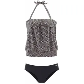 JETTE Tankini Oversize-Form Grau/Schwarz 40