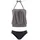 JETTE Tankini Oversize-Form Grau/Schwarz 40