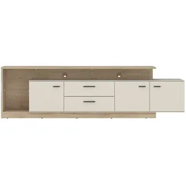 wójcik Meolo TV-Lowboard  cm Braun Kunststoff/Metall/Holzwerkstoff